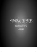 IMMUNOLOGY ; HUMORAL DEFENCES THE COMPLEMENT SYSTEM ANTIBODIES