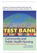 Test Bank For Community and Public Health Nursing, Promoting the Public’s Health 10th Edition, By Cherie Rector, Mary Jo Stanley, All Chapters 1-30