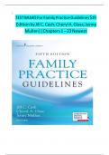 TEST BANKS For Family Practice Guidelines 5th Edition by Jill C. Cash; Cheryl A. Glass; ‎Jenny Mullen||Chapters 1 – 23 Newest 