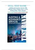 Test Bank for Auditing and Assurance Services, 18th edition by Arens Alvin, Elder Randal, Beasley Mark & Hogan Chris, All Chapters 1-23  ||Complete A+ Guide