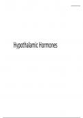 PHYSIOLOGY : Hypothalamic Hormones