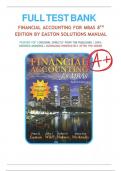 Test Bank for Financial Accounting for MBAs, 8th Edition, by Peter Easton & John Wild, All Chapters 1-13 ||Complete A+ Guide