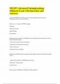 NR 507: Advanced Pathophysiology Midterm Exam with Questions and Answers