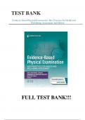 Test Bank for Evidence-Based Physical Examination Best Practices for Health & Well-Being Assessment 2nd Edition|9780826155320| All Chapters included| LATEST