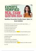 Backflow Prevention Practice Exam/ Q&A/ A+ Score Solution  