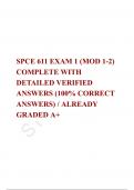 SPCE 611 EXAM 1 (MOD 1-2) COMPLETE WITH DETAILED VERIFIED ANSWERS (100% CORRECT ANSWERS) / ALREADY GRADED A+