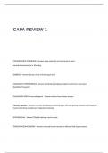 CAPA   EXAM REVIEW 1 Questions and Answers