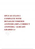 SPCE 611 EXAM 4 COMPLETE WITH DETAILED VERIFIED ANSWERS (100% CORRECT ANSWERS) / ALREADY GRADED A+