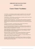 Career Cluster Vocabulary