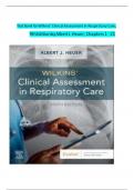 Test Bank for Wilkins’ Clinical Assessment in  Respiratory Care, 9th Edition by Albert J. Heuer, Chapters 1 - 21