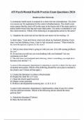 ATI Psych Mental Health Practice Exam Questions 2024