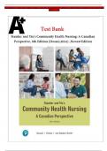 Test bank for Community Health Nursing; A Canadian Perspective 6th Edition by Aliyah Dosani Josephine Etowa Cheryl Van Daalen-Smith