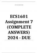 ECS1601 Assignment 7 (COMPLETE ANSWERS) 2024 - DUE 29 October 2024; 100% TRUSTED Complete, trusted solutions and explanations.Ensure your success with us...