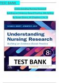 Test Bank For Understanding Nursing Research Building an Evidence-Based Practice, 8th Edition By Susan K. Grove, All Chapters 1-14, LATEST