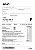 2024 AQA GCSE MATHEMATICS PAPER 3 83003F FOUNDATION TIER (CALCULATOR)