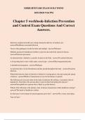 Chapter 5 workbook-Infection Prevention and Control Exam Questions And Correct Answers.