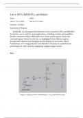 ECE 098 Lab 4- BJTs, MOSFETs, and Motors University of the People