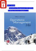 TEST BANK for Operations Management, 14th Editio by William Stevenson, Verified Chapters 1 - 19, Complete Newest Version