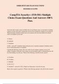 CompTIA Security+ (SY0-501) Multiple Choice Exam Questions And Answers 100% Pass.