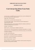 Court interpreting idioms Exam Study Guide.