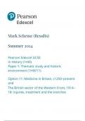 edexcel gcse  history 1hi0-11 paper 1: thematic study and historic environmen may   2024 mark-scheme 2024