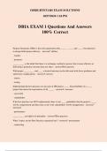 DBIA EXAM 1 Questions And Answers 100% Correct