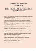 DBIA: Principles of Design-Build and Post Award & Contracts