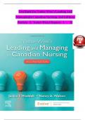 Test Bank For Yoder-Wise’s Leading And Managing In Canadian Nursing, 2nd Edition,  Patricia S. Yoder-Wise, Chapters 1 - 32