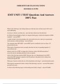 EMT UNIT 1 TEST Questions And Answers 100% Pass