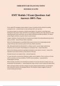 EMT Module 3 Exam Questions And Answers 100% Pass