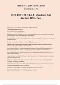 EMT TEST #1 (Ch.1-8) Questions And Answers 100% Pass