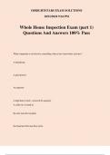 Whole House Inspection Exam (part 1) Questions And Answers 100% Pass