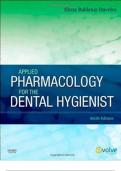 Test Bank For Applied Pharmacology for the Dental Hygienist, 6th Edition By Haveles | All Chapter's | Latest Complete Guideline A+