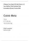 I Human Case Study Of Caleb Mertz A 13 Year Old Boy With Testicular Pain Screenshorts ||Latest Version 2024