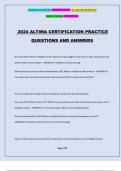 2024 ALTIMA CERTIFICATION PRACTICE QUESTIONS AND ANSWERS