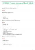 NUR 2180 ( LATEST 2024 / 2025 ) PHYSICAL ASSESSMENT MODULE 3, QUIZ 3 | GRADED A+ QUESTIONS AND ANSWERS (SOLVED)