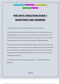 PCB 4674: EVOLUTION EXAM 1 QUESTIONS AND ANSWERS