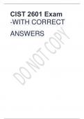 CIST 2601 Exam -WITH CORRECT ANSWERS