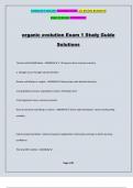 organic evolution Exam 1 Study Guide Solutions