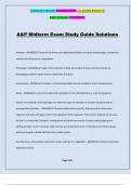 A&P Midterm Exam Study Guide Solutions