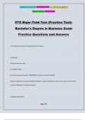 ETS Major Field Test (Practice Test): Bachelor's Degree in Business Exam Practice Questions and Answers