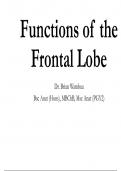  NEUROANATOMY : Functions of the  Frontal Lobe WITH DIAGRAMS  LATEST VERIFIED A+ NOTES