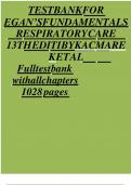 Egan's Fundamentals of Respiratory Care 11th Edition Test Bank