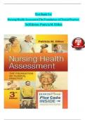 Test Bank for  Nursing Health Assessment The Foundation of Clinical Practice,  3rd Edition, Patricia M. Dillon