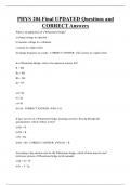 PHYS 204 Final UPDATED Questions and  CORRECT Answers