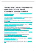 Scarlet Letter Chapter Comprehensive case 2023/2024 with Verified Questions & Answers Graded A+