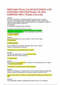 NRNP 6665 FINAL EXAM QUESTIONS AND ANSWERS UPDATED October 28, 2024 VERIFIED 100%; Walden University