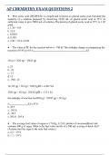 AP CHEMISTRY EXAM QUESTIONS 2  ( Latest 2024 / 2025 ) Actual Questions and Answers 100% Correct