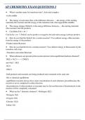 AP CHEMISTRY EXAM QUESTIONS 3  ( Latest 2024 / 2025 ) Actual Questions and Answers 100% Correct