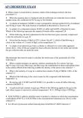 AP CHEMISTRY EXAM  ( Latest 2024 / 2025 ) Actual Questions and Answers 100% Correct